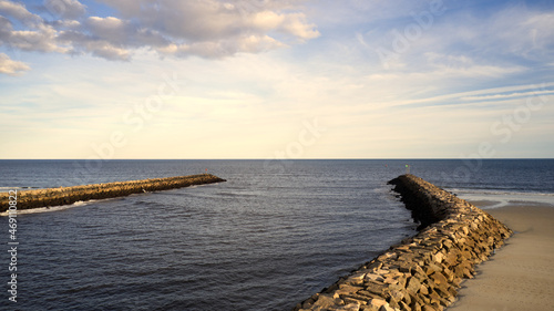 DJI drone photos of Wells Harbor and coast