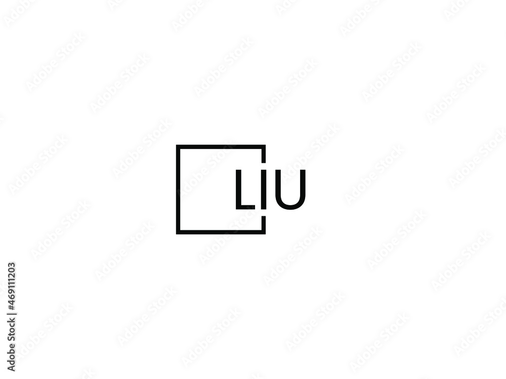 Fototapeta premium LIU letter initial logo design vector illustration