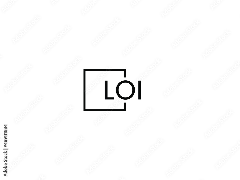 LOI letter initial logo design vector illustration LOI letter initial logo design vector illustration