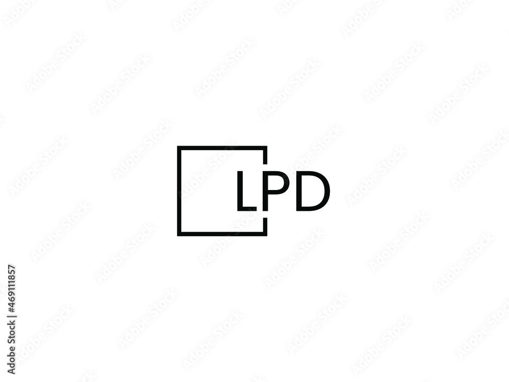 Fototapeta premium LPD letter initial logo design vector illustration