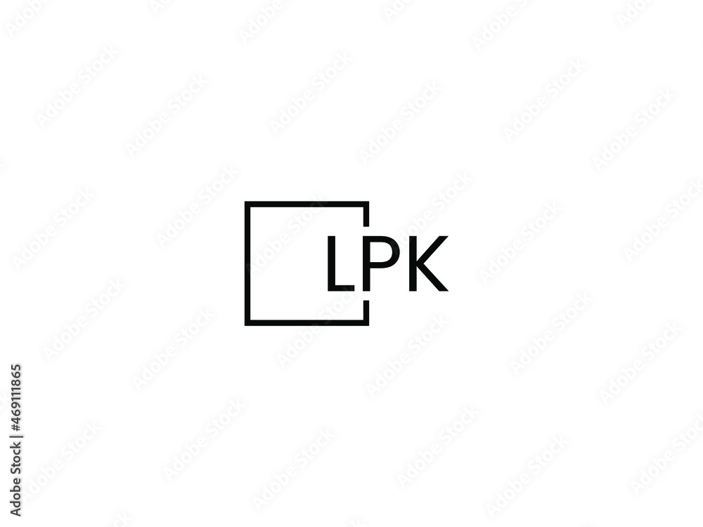 LPK letter initial logo design vector illustration LPK letter initial logo design vector illustration