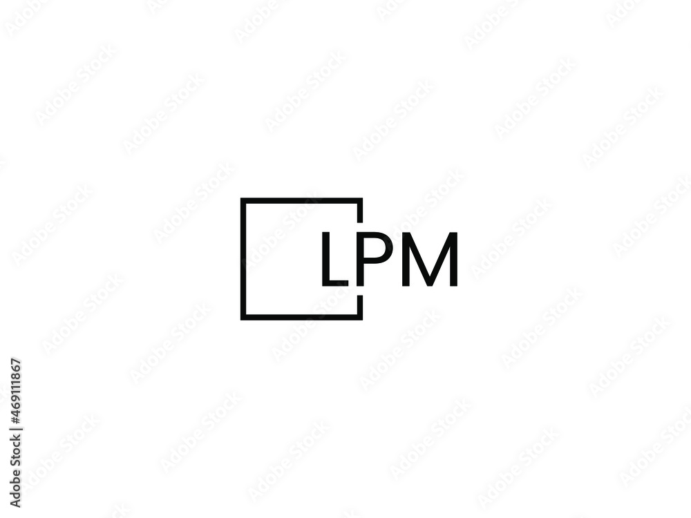 LPM letter initial logo design vector illustration LPM letter initial logo design vector illustration