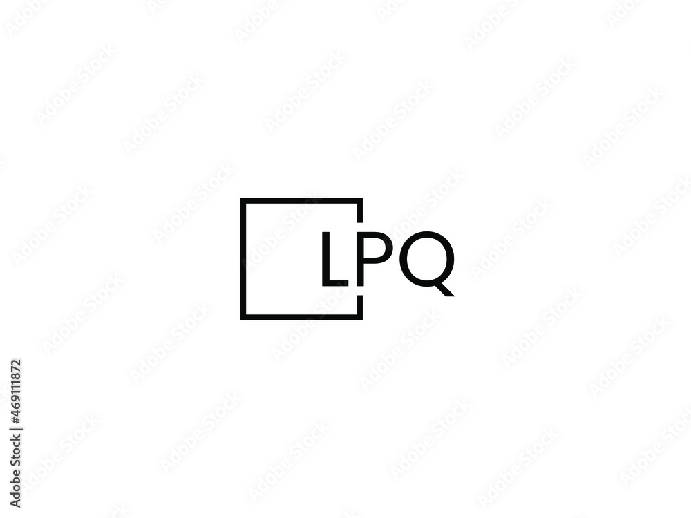Obraz premium LPQ letter initial logo design vector illustration