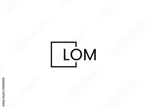 LOM letter initial logo design vector illustration
