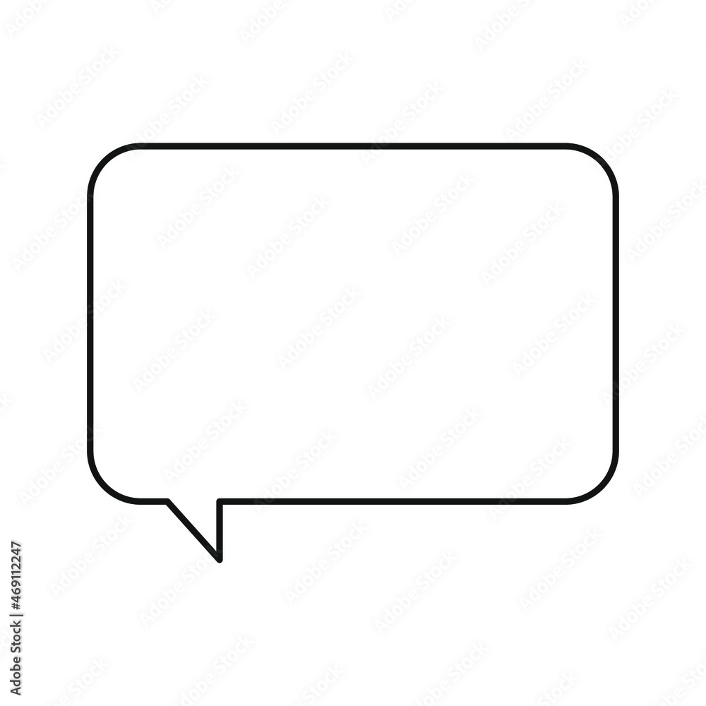 Speech bubble, speech balloon, chat bubble line art vector icon for apps and websites. Speech bubble, speech balloon, chat bubble line art vector icon for apps and websites.