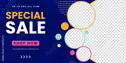 Modern flat style Special Sale banner template for advertising, website, promotional print