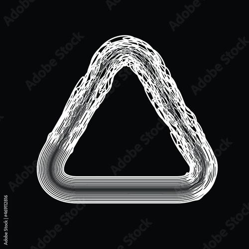 Abstract flow lines background . From order to chaos .Fluid wavy shape .Striped linear pattern . Music sound wave . Vector illustration
