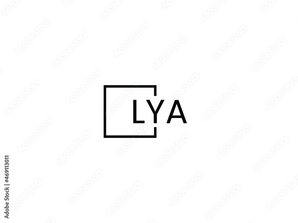LYA letter initial logo design vector illustration LYA letter initial logo design vector illustration