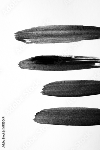 Ink strokes on white paper