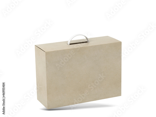 Blank packaging box with handle