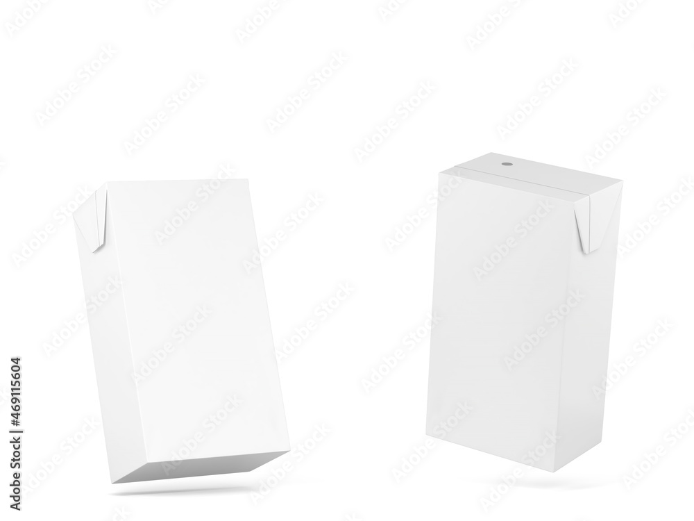 Blank milk or juice pack Blank milk or juice pack