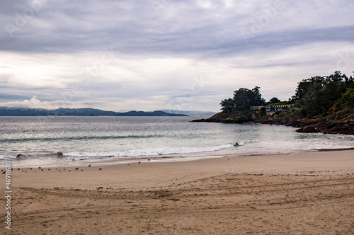 Playa Caneliñas, Portonovo, Rías Bajas, Pontevedra, Galicia, España