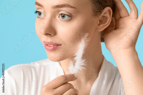 Beautiful young woman with ...