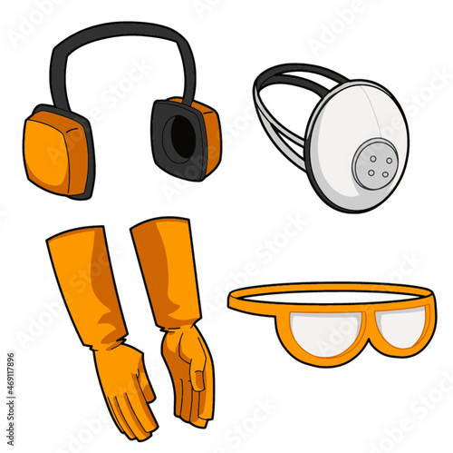 Matériel de protection (casque, masque, gants, lunettes)