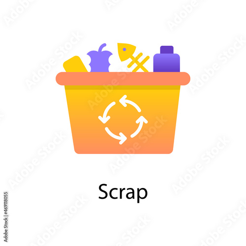 Scrap vector Gradient  Icon Design illustration. Activities Symbol on White background EPS 10 File