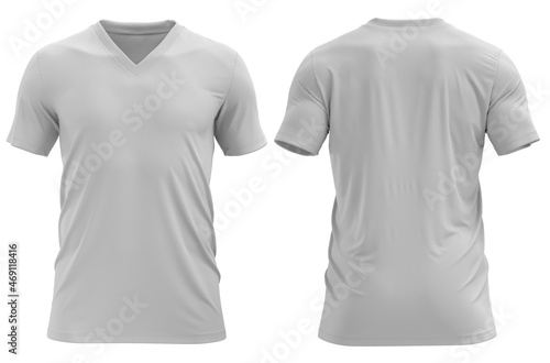 t shirt t-shirt Short sleeve V-neck muscular Gym style color - White
