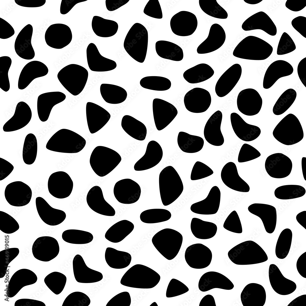 Irregular Brush Spots Seamless Pattern. Animal Print for Textile Design Vector Illustration on a White Background Irregular Brush Spots Seamless Pattern. Animal Print for Textile Design Vector Illustration on a White Background