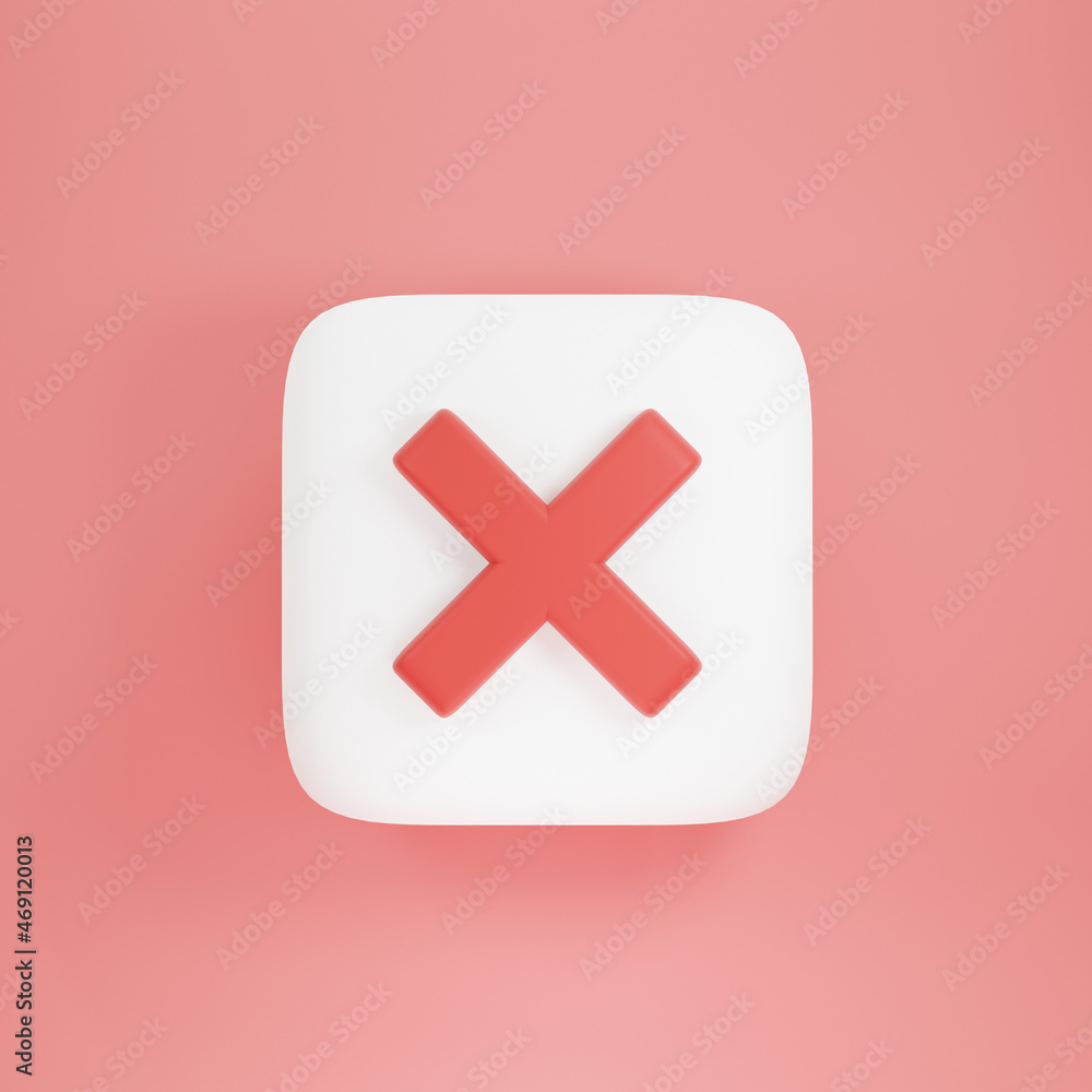 Obraz premium Cross icon 3d render illustration