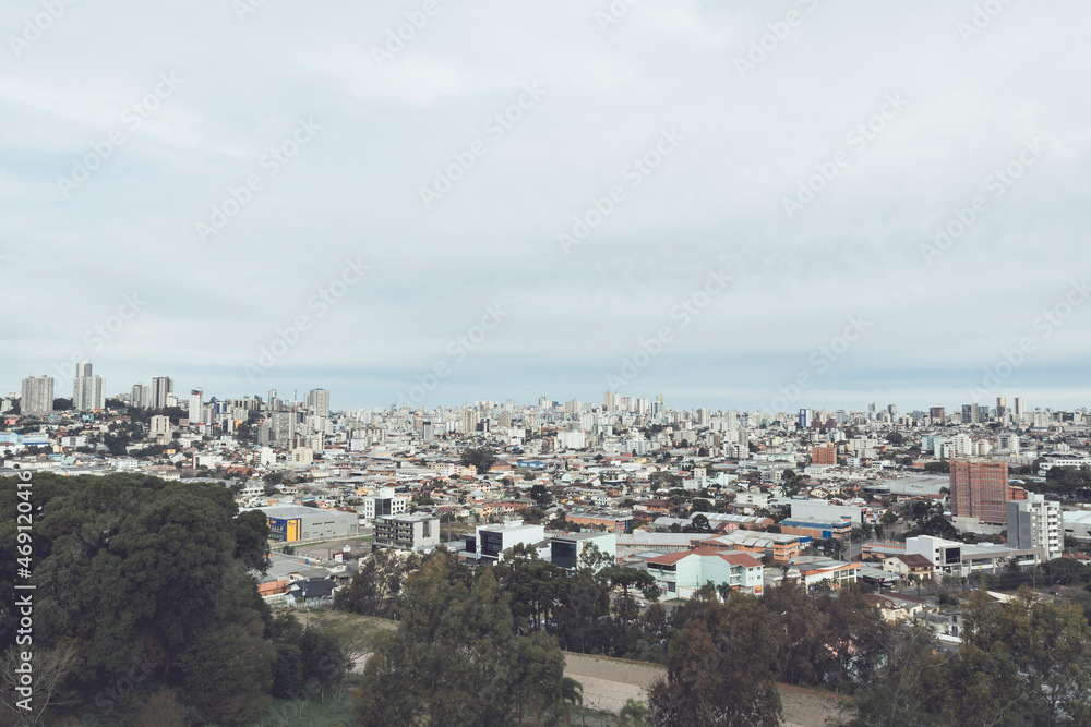 panoramic view of a city full of buildings