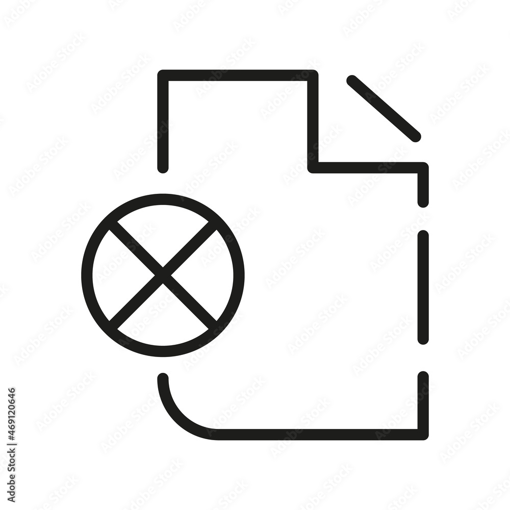 Document Outline Vector Icon. Illustration Of A Stroke Vector On A White Background. From App And Website Document Outline Vector Icon. Illustration Of A Stroke Vector On A White Background. From App And Website