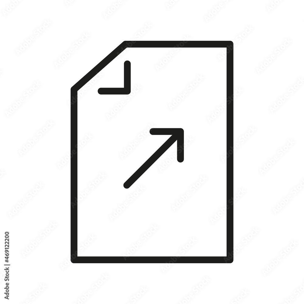 Document Outline Vector Icon. Illustration Of A Stroke Vector On A White Background. From App And Website Document Outline Vector Icon. Illustration Of A Stroke Vector On A White Background. From App And Website