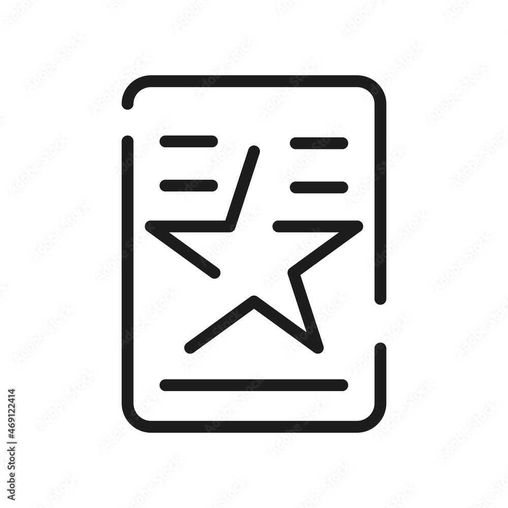 Document Outline Vector Icon. Illustration Of A Stroke Vector On A White Background. From App And Website Document Outline Vector Icon. Illustration Of A Stroke Vector On A White Background. From App And Website