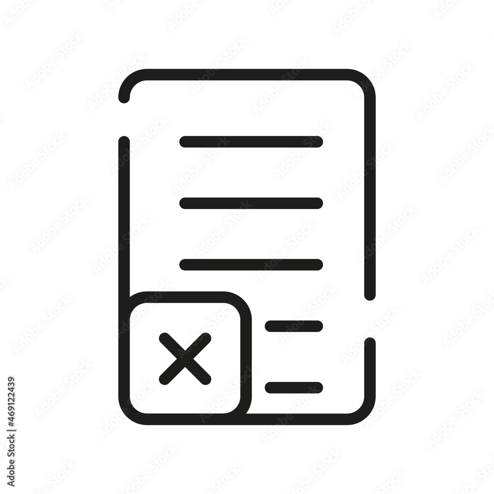 Document Outline Vector  Icon. Illustration Of A Stroke Vector On A White Background. From App And Website