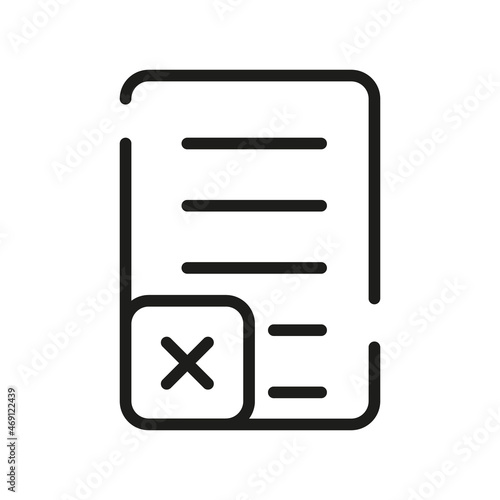 Document Outline Vector Icon. Illustration Of A Stroke Vector On A White Background. From App And Website