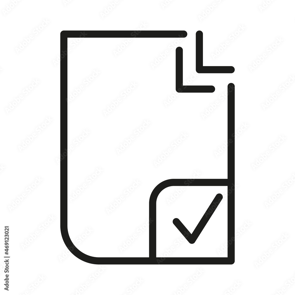 Document Outline Vector Icon. Illustration Of A Stroke Vector On A White Background. From App And Website Document Outline Vector Icon. Illustration Of A Stroke Vector On A White Background. From App And Website