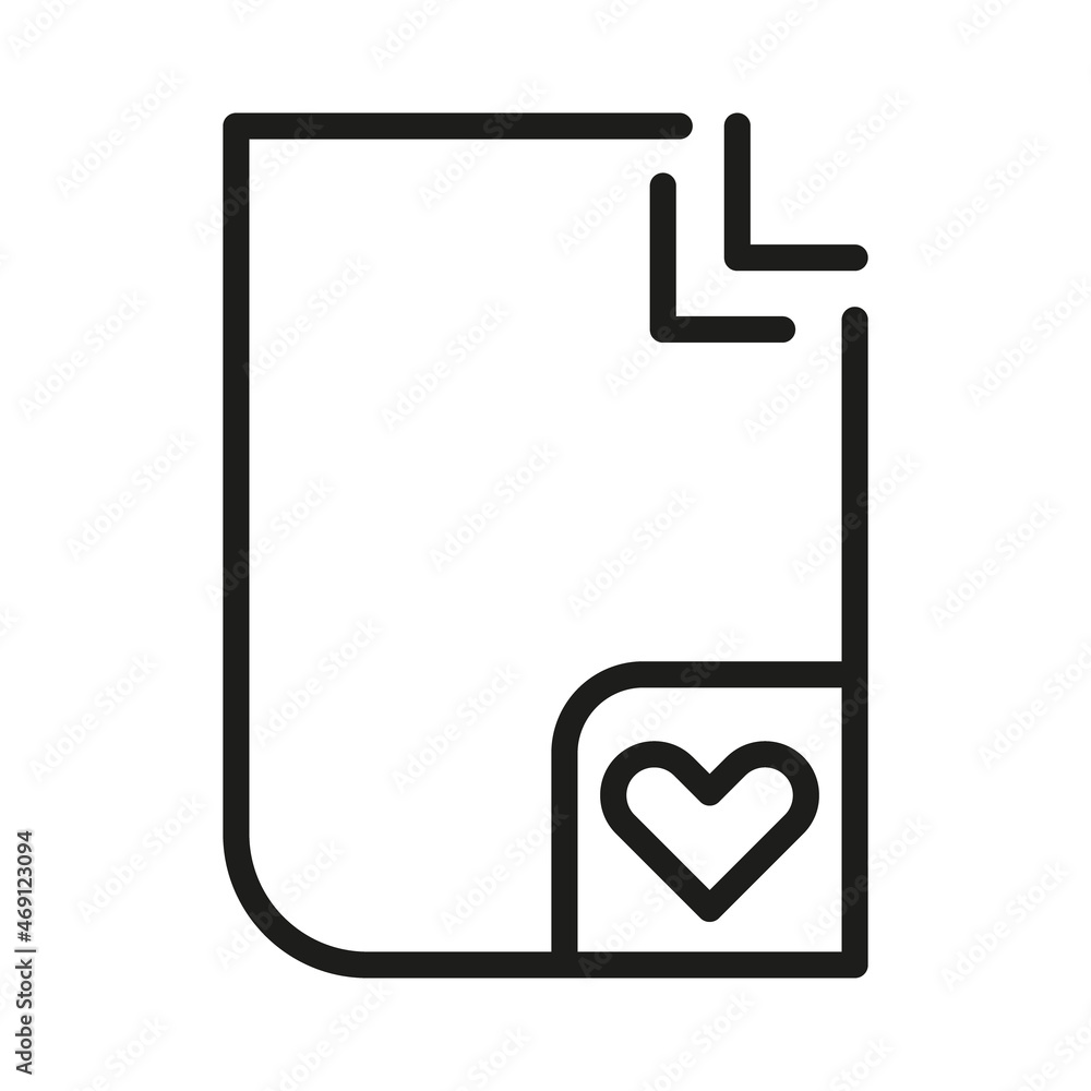 Document Outline Vector Icon. Illustration Of A Stroke Vector On A White Background. From App And Website Document Outline Vector Icon. Illustration Of A Stroke Vector On A White Background. From App And Website