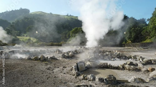 geotermical cooking field in furnas
