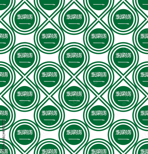 seamless pattern of saudi arabia flag. vector illustration