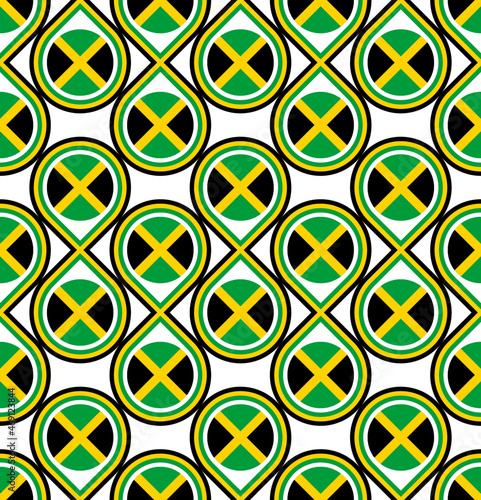 seamless pattern of jamaica flag. vector illustration
