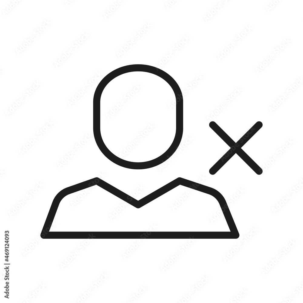 User line icon. Vector symbol on white background. For Web and APP User line icon. Vector symbol on white background. For Web and APP