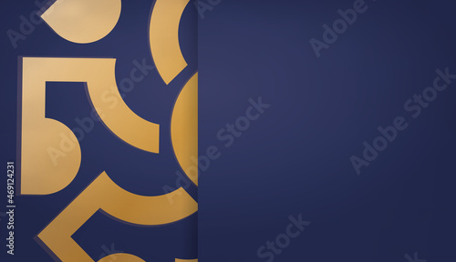 Dark blue background with Greek gold ornaments and place under your text