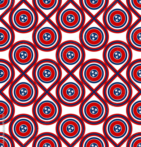 seamless pattern of tennessee state flag. vector illustration