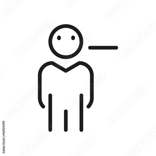 User line icon. Vector symbol on white background. For Web and APP