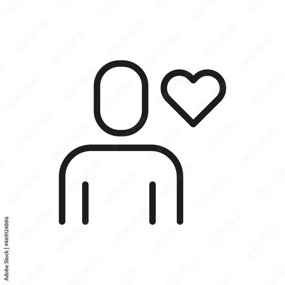 User line icon. Vector symbol on white background. For Web and APP User line icon. Vector symbol on white background. For Web and APP