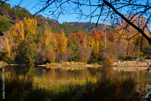 rzeka jesień góry drzewa natura kolory © Piotr