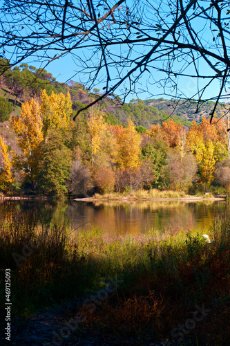 rzeka jesień góry drzewa natura kolory © Piotr