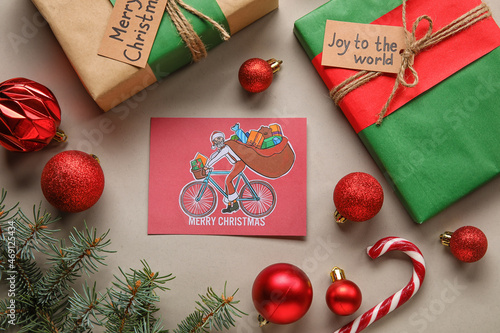 Greeting card with text MER...