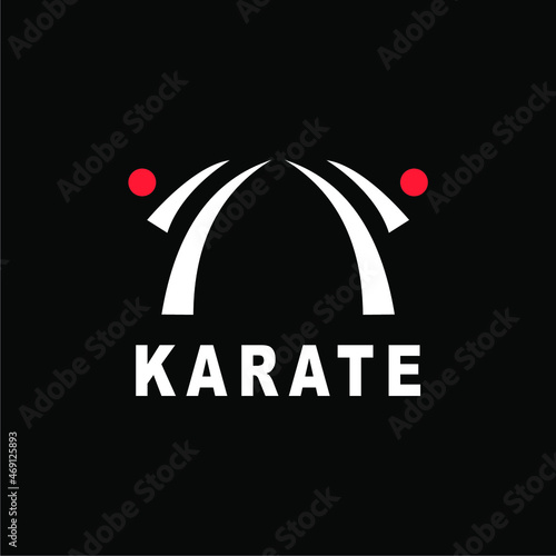  F initial logo design. Karate logo vector