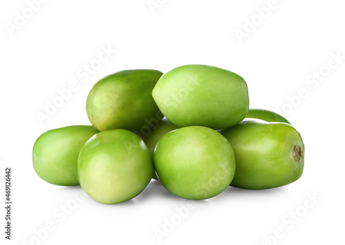 Wallpaper Mural Fresh green tomatoes on white background Torontodigital.ca