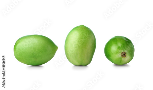 Wallpaper Mural Fresh green tomatoes on white background Torontodigital.ca