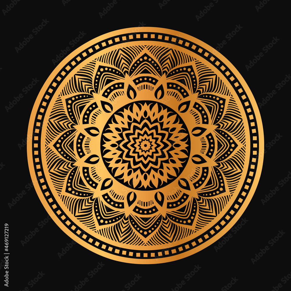 Luxury mandala background with golden arabesque pattern Arabic Islamic east style.decorative mandala for print, book cover, banner design, business card greeting card, and poster design.
