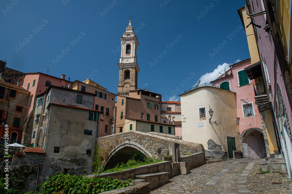 View of Dolcedo, a picturesque village near Imperia, Liguria, Italy
