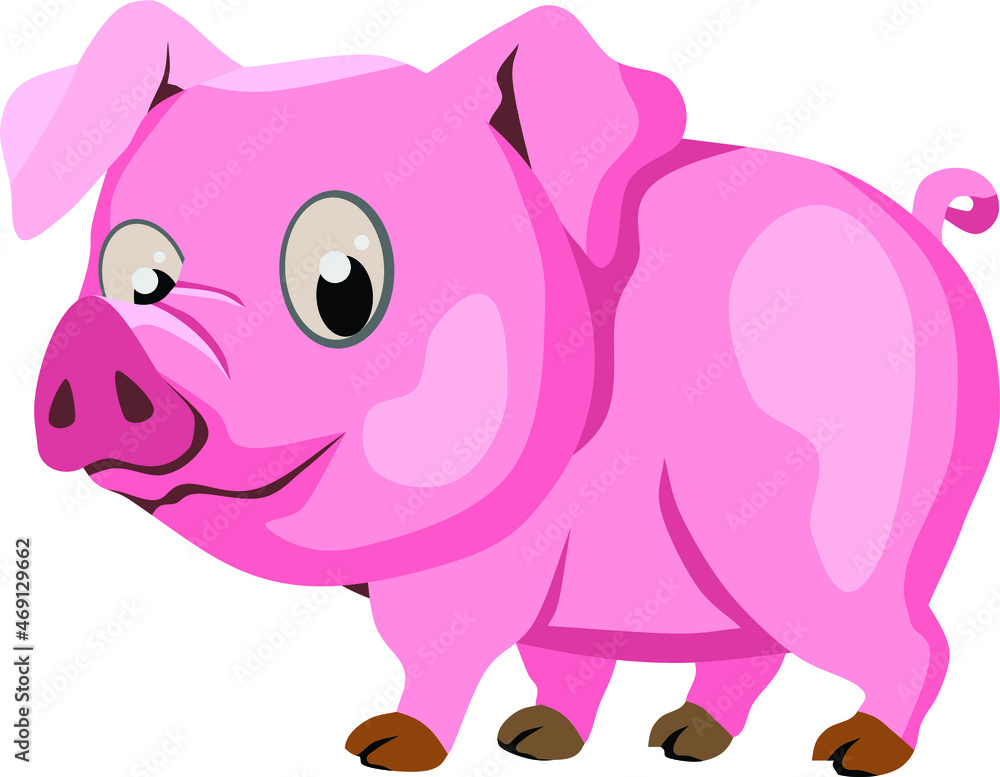 Baby Pig Cartoon Animal Vector Baby Pig Cartoon Animal Vector