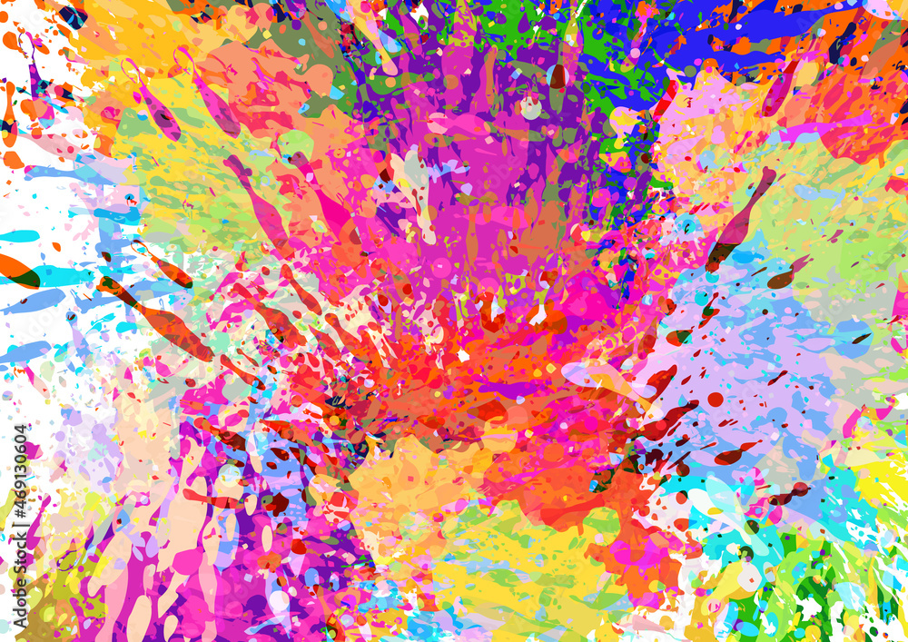 Abstract vector color paint splatter design background, illustration vector design background.