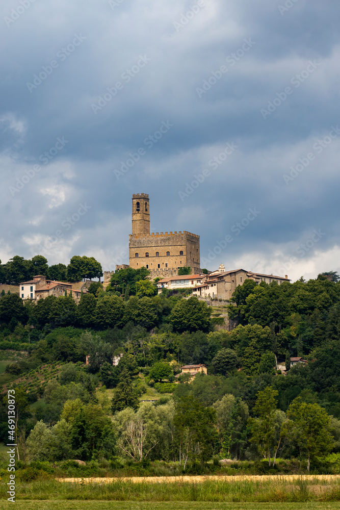 Public monument of Poppi Castle in Tuscany, Italy