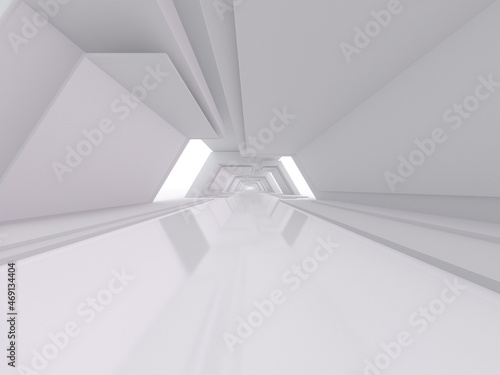 Abstract modern empty architecture background. 3D illustration